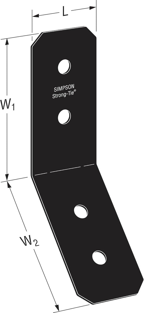 Simpson Strong-Tie APVKB45-4, 45 Degree Decorative Knee Brace Connector for 4x