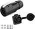 CNLINKO M12 Waterproof Connector PBT Plastic DC 12V Cable Panel Mount for AV System (2 Pin)