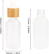 4 Pack Frosted Glass Dropper Bottles, Essential Oil Bottles with Eye Dropper and Bamboo Lids, 30ml/1oz