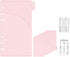 Pink Cash Envelopes A6 Binder Pockets with 6 Tabs and Label Stickers for Budgeting, A6 6-Ring Budget Binder Accessories