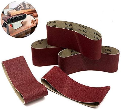 2 Inch X 27 Inch Sanding Belts, 10 Pack with 60/80/120/240/320 Grits for Woodworking, Metal Polishing