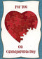 Designer Greetings Unfinished Red Heart Jigsaw Puzzle Grandparent's Day Card