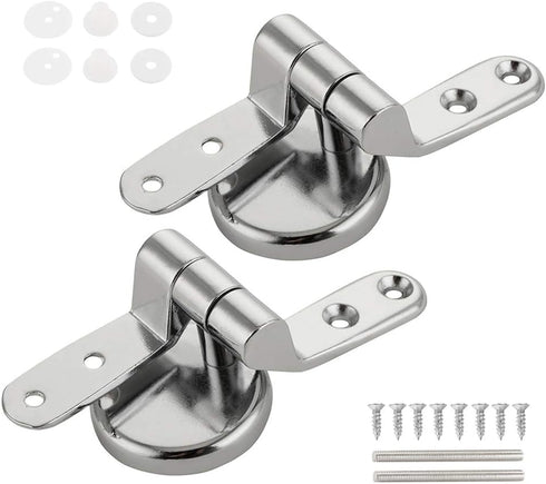 Fizocosisto Stainless Steel Toilet Seat Hinge Replacement Parts Mountings Adjustable Toilet Seat Bolts Nuts with Screws