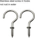 304 Stainless Steel Screw Hooks, 40 Pcs 1-1/4 Inch Cup Hooks for Outdoor & Indoor Use