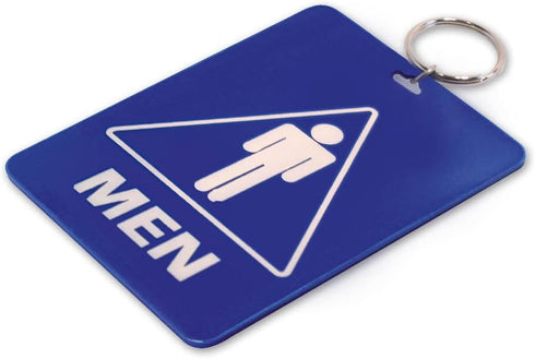 Lucky Line Men's Restroom Pass Key Tag, Plastic with Split Key Ring Keychain Identifier, 1 Per Pack (53101) LARGE for
