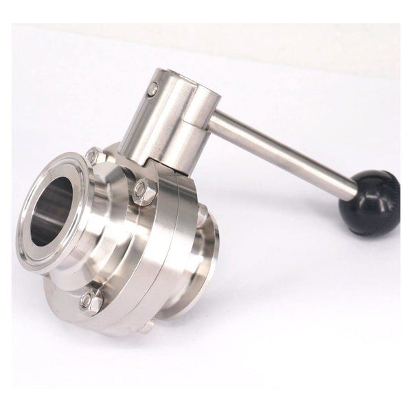 DIYNoLab 1-1/4" 32mm SS304 Stainless Steel Sanitary 1.5" Tri Clamp Butterfly Valve Brew