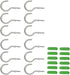 Aifeier ET 12pcs 1-1/2 Inch Ceiling Hooks, Vinyl Coated Cup Shape Screw-in Hooks with Wall Anchors for Hanging