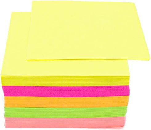 Non-Sticky Notes Memo Paper Squares, 3.35x3.35 in, 500 Sheets, Colorful Memo Pads for Writing