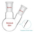 StonyLab 50ml Heavy Wall 2 Neck Round Bottom Flask with 19/22 Center and Side Standard Taper Joint