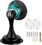 Magnetic Door Stopper, Self Adhesive Black Door Catch Holder for Wall or Floor Mounted, Stainless Steel