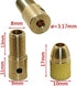 Mesee 3 Set 0.5-3mm Brass Drill Chuck Set - Mini Twist Drill Chucks Adapter for Rotary Tools