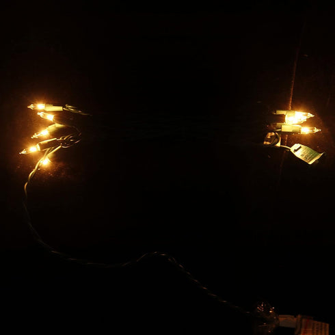 8.6Ft 10 Counts MULTI-SPARKING Christmas Lights Classic Clear Incandescent Mini String Lights Green Wire Warm White