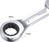 uxcell 18mm Stubby Ratcheting Combination Wrench, Metric 72 Teeth 12 Point Box Ended Tools