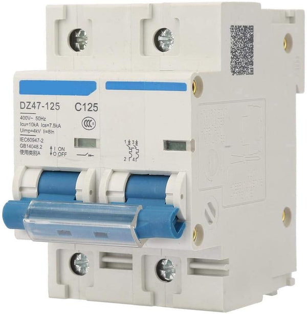 Current Circuit Breaker DZ47-125 2P Miniature 400V 80/100/125A Leakage Protection Switch Supplemental