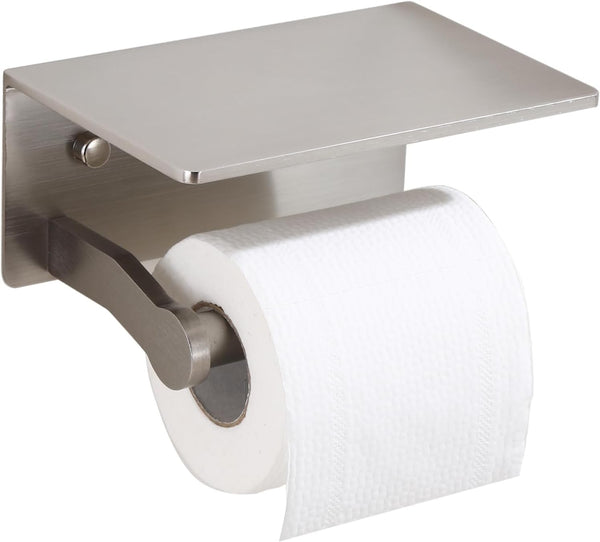 TOPGHIP Toilet Paper Holder with Shelf - Toilet Tissue Holder with Cell Phone