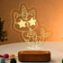 Personalized LED Night Light Custom Engraved Kawaii Animal Mermaid Lamp with Name Cute Unicorn Cat & Fox Light Kids