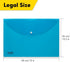 Legal Size Plastic Envelopes with Snap Closure 9x12 - FLEXOFFICE Document File Folder Organizer, Pack of 24