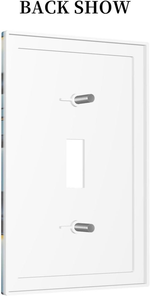 haigof 1 3 5 Inch Antarctic Penguins Light Switch Cover Wall Plate Gang Single Plates Print Faceplate Home Decor X