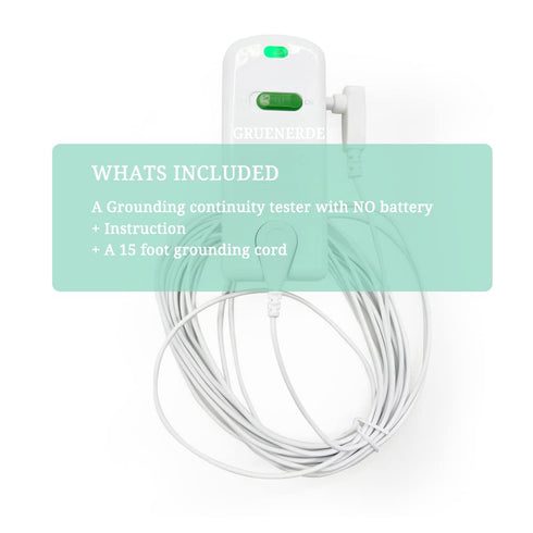 Grounding Continuity Tester Kit Use to Test The Continuity and Effectiveness of Grounding Sheets, Pillowcases, Mats, Pads with 15ft Grounding Cord and Instruction