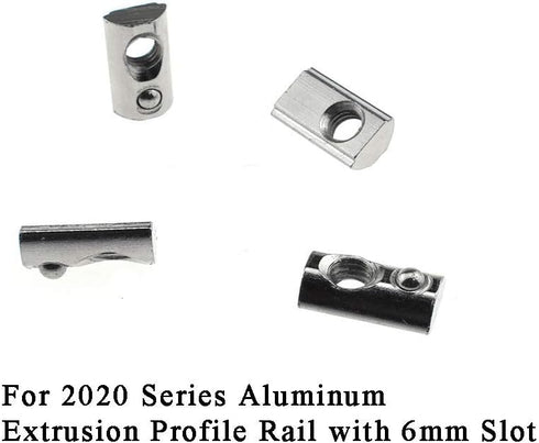 2020 Series M5 T Slot Nuts Roll-in Spring Ball Loaded Elastic Nuts, 15 Pack Carbon Steel for 3D Printer