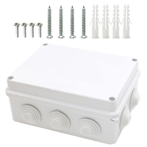 MAKERELE IP65 Watertight Electrical Box, Plastic Waterproof Dustproof Universal Electrical Project Enclosure, White