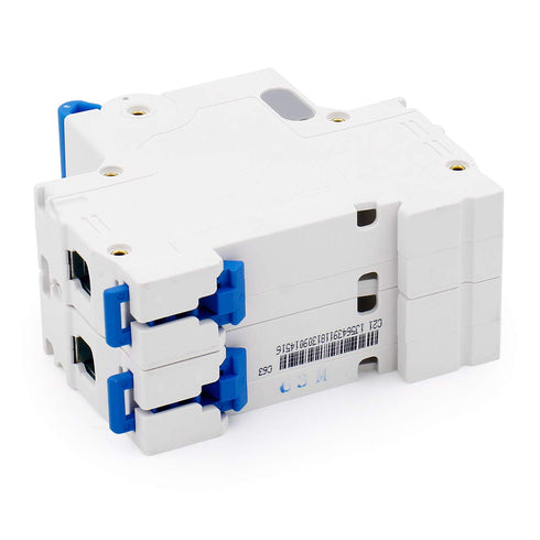 Baomain Low-Voltage Mini Circuit Breaker NXB-63(DZ47-63) C63 63A 2 Pole 400V DIN Rail Mount White