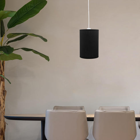 5.51X5.51X7.87 Inch E27 Luxshiny Round Decorative Lampshade Fabric Lamp Cover for Socket Table and Floor Lamp Eye