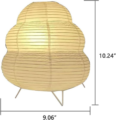 2 Pack Bedside Table Lamp Paper and Chrome Standing Lamp Room Decoration Festival Lantern Light Nightstand Desk Lamp