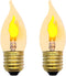 LED Flame Effect Light Bulb, E26 Flickering Candle Bulb, Crystal Clear, C35, 2 Pack for Edison Base