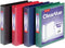 Cardinal 1.5 Inch 3 Ring Binder, D Ring, Assorted Colors, Holds 375 Sheets, 4 Pack (Black, Red, Blue, Green)
