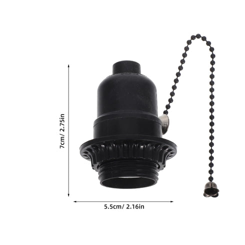 E26/E27 Bulb POPETPOP Pull Chain Lamp Socket Replacement, Universal Pull Chain Light Socket with Shade Ring for Table