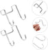 10Pcs Closet Stainless Steel Bedside Cabinet Door Hooks Hook Hangers for Towel Clothes Organization Space Saving Design