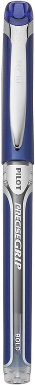 Pilot Precise Grip Liquid Ink Rolling Ball Stick Pens, Blue, Bold Point (1 mm), Pack of 12