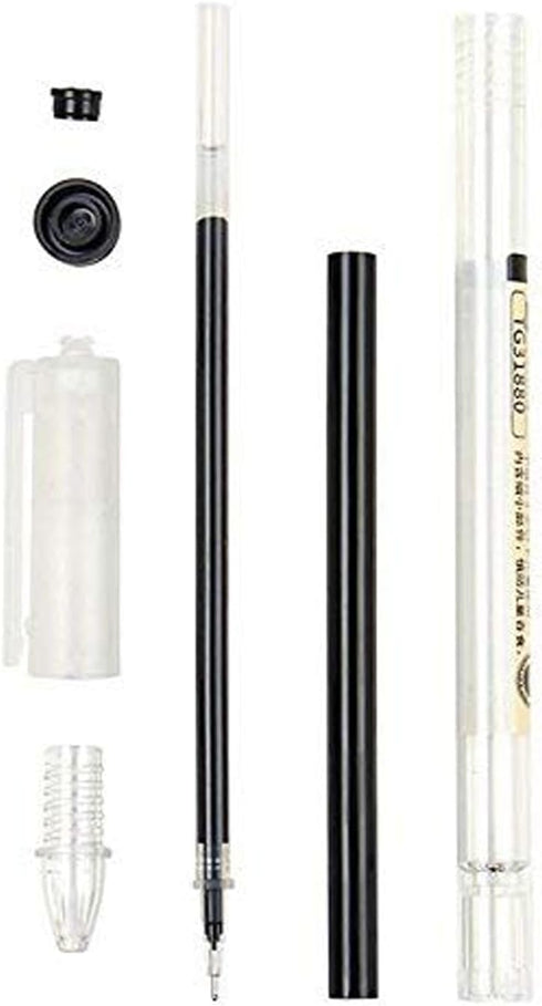 Gel Ink Pen Japanese Style Liquid Ink Rollerball Pens, 12 Pcs/Set, Quick Drying 0.35mm Ultra Fine Point