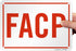 SmartSign S-9296-AL-10 "FACP" Sign | 7" x 10" Aluminum Red on White