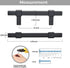 3 Pack Black Cabinet Handles, 3" Hole Center Matte Black Drawer Pulls for Kitchen Cabinets Hardware