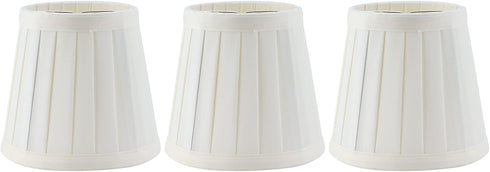 MUNEFE Lamp Shade Clip On Bulb, Cloth Pendant Light Shade, Barrel Lampshade for