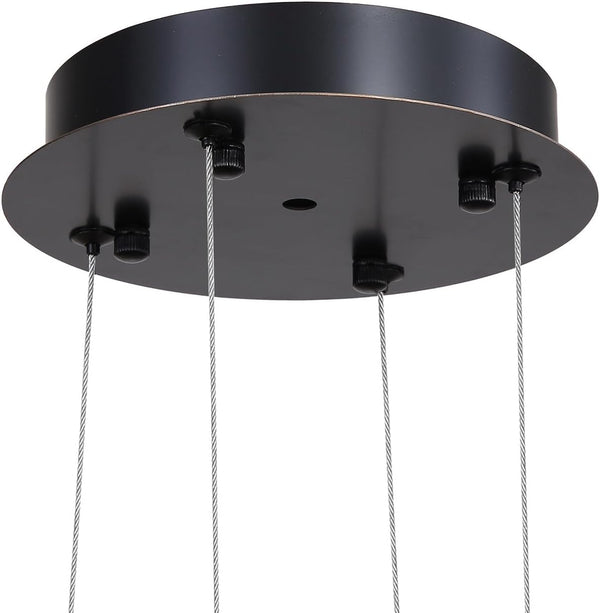 Black Adapter for RS Lighting Chandelier Light Fixtures for Sloped Vaulted Groove