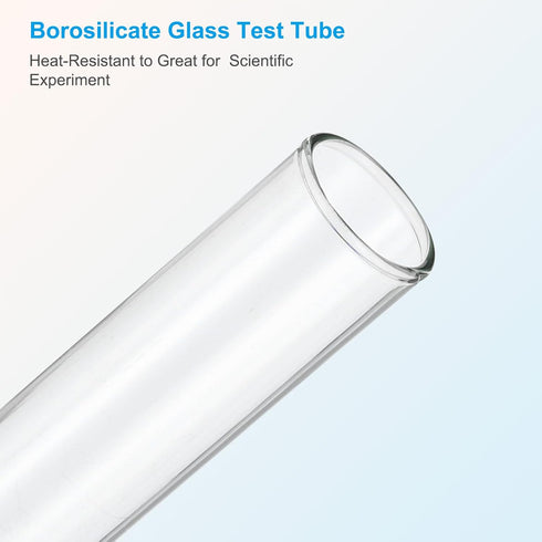 PATIKIL 20pcs 16ml Test Tubes - 5.91x0.63in Glass Clear Round Bottom Containers for Storage