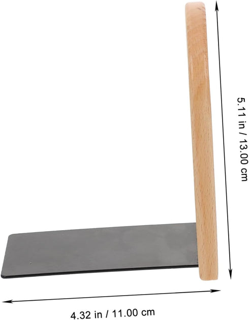 DOITOOL Thickened Wooden Bookend for Desk Organization Simple Style Beech Book Stand for Students Files and Magazines