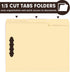 RAZCC 60 Pack Manila Fastener Folders, Letter Size, Reinforced 1/3-Cut Tab, 2 Fasteners for Organizing Medical Files