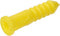 Hillman 370326 Ribbed Plastic Anchor, 4-6-8 x 7/8-Inch, Yellow, 100 Count