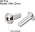 uxcell M4x12mm Machine Screws, Hex Socket Round Head Screw, 304 Stainless Steel Fasteners, 20pcs