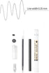 BEMLP Gel Ink Pen Extra Fine Point 0.35mm Black for Japanese Office School Stationery Supply, 12 Pieces