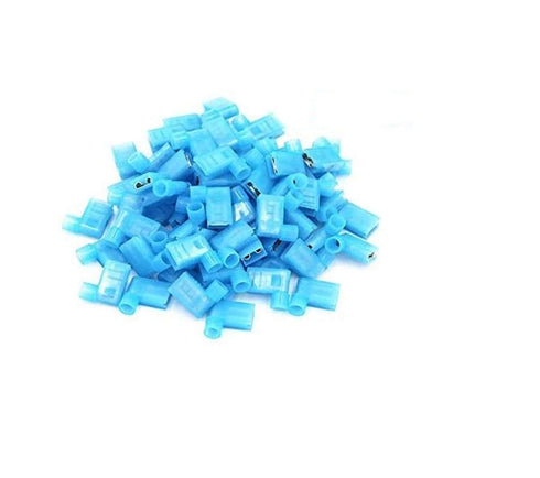 Terminals Connector, Flag Type Terminal Nylon Insulated Female Push 90 Degree Connector, 50PCS