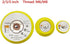 Cryspearl Set 2/3/5 Inch M6/M8 12000 Sanding Disc Backing Pad Hook-Loop for Pneumatic Sander, Rubber and Metal, Thread