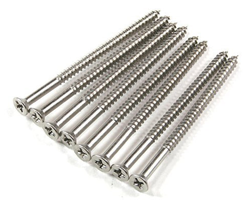 Hinge Outlet Satin Nickel Wood Screws, Heavy-Duty Screws for Doors, Cabinets, Furniture & DIY Projects (24 Pack)