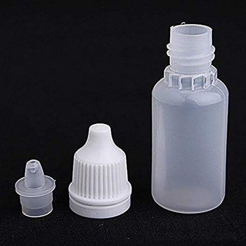 12 PCS 30ml 1oz Empty Refillable LDPE Plastic Squeezable Eye Dropper Bottles with Screw Caps and Plugs