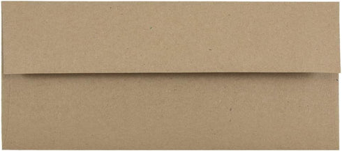 JAM PAPER #10 Business Premium Envelopes, 4 1/8 x 9 1/2, Brown Kraft Paper Bag, 50/Pack