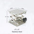 4" x 4" Stainless Steel Lab Jack Scissor Stand, Expandable Lift Height 50mm-145mm, 10kg Support